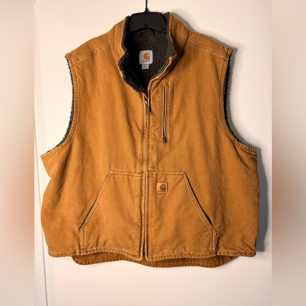 Carhartt Tan Sherpa-Lined Vest